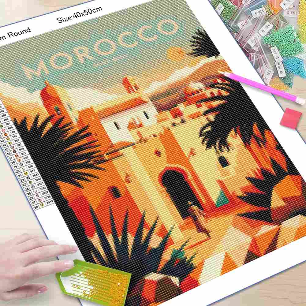Pintura de Diamantes con Paisa - Photo Mosaic Print reseña y precio